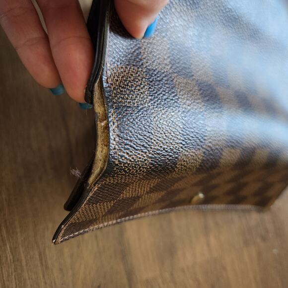 Authentic Louis Vuitton Vintage Long Wallet In Damier Ebene Luxury Designer - Picture 11 of 16